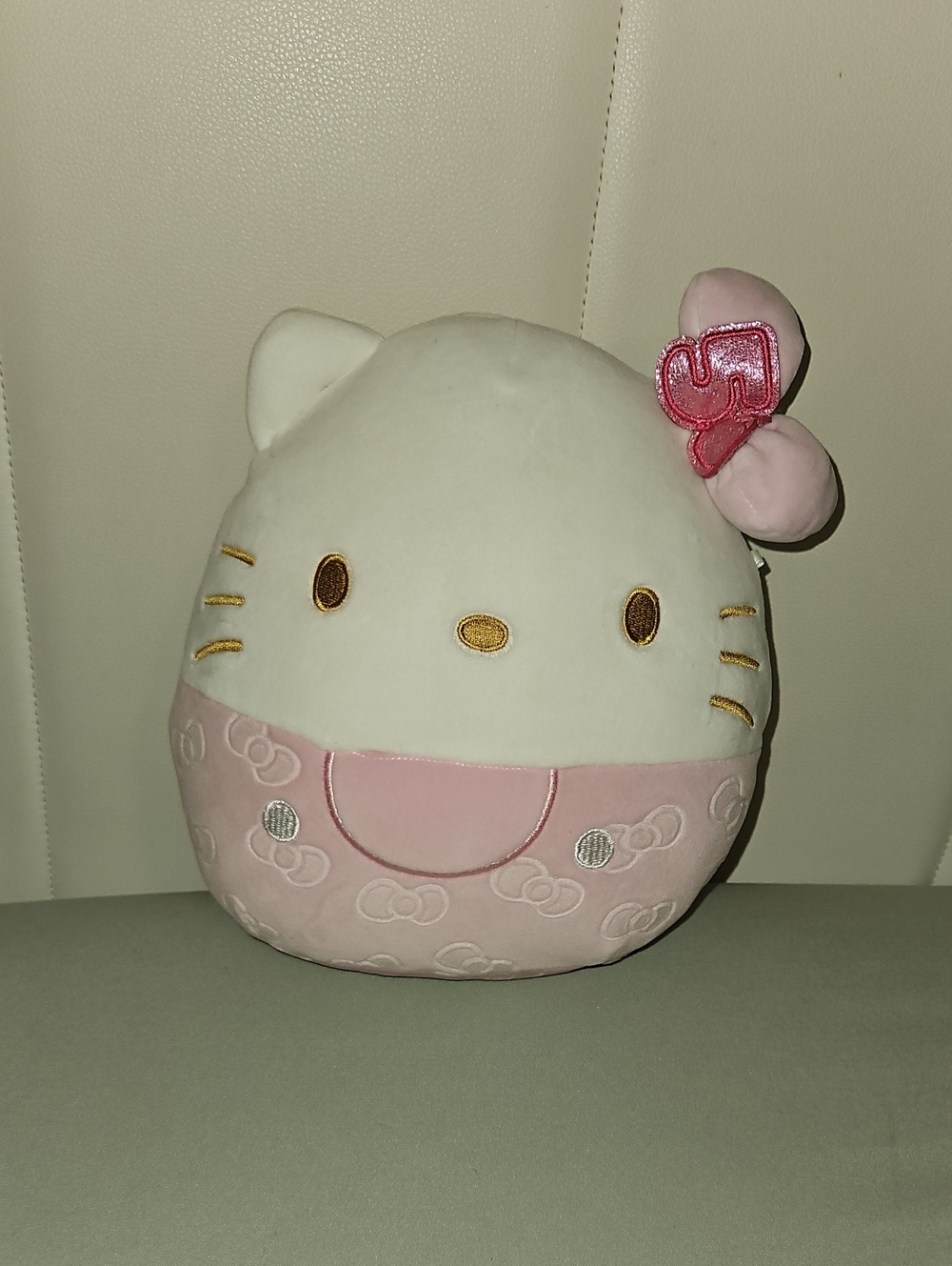 Hello Kitty Cream & Pink Soft Plush Pillow